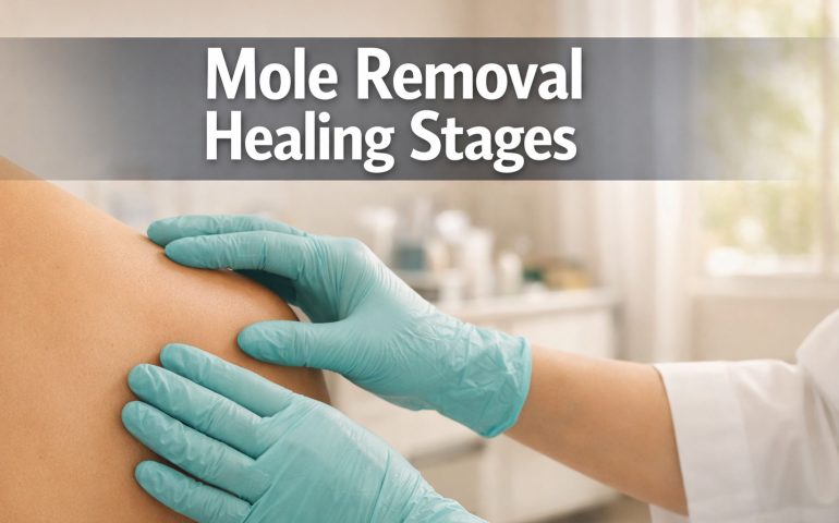 mole removal healing stages